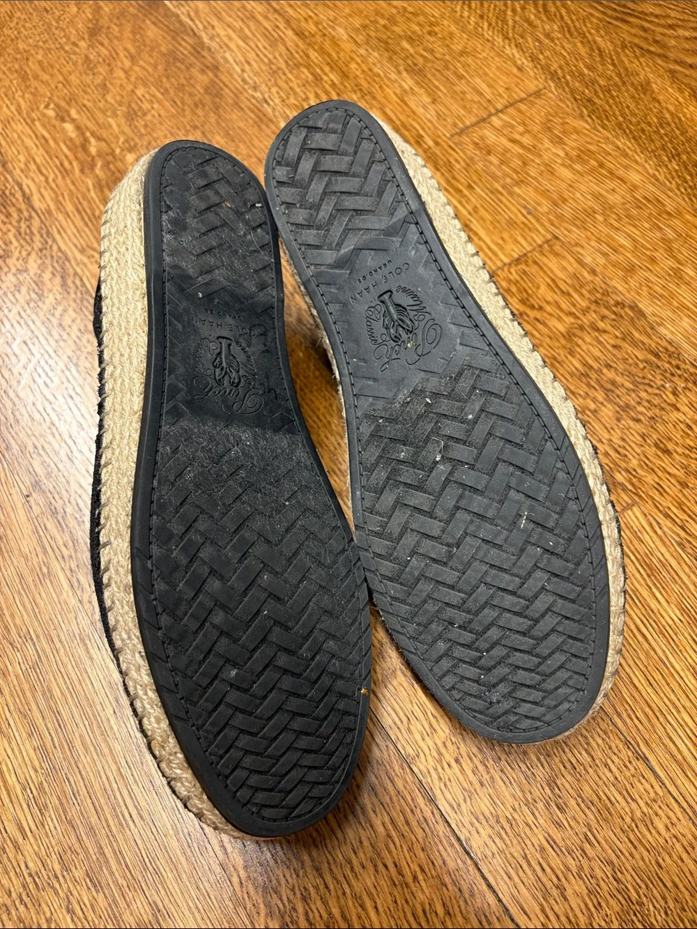 Cole Haan Black Knit Slip-On Espadrilles size 9